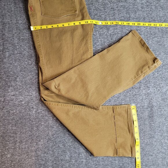 Browning Heritage Mens Canvas Pants Brown Tag 36x32 Fits 36x31 Articulated Knee - Picture 5 of 13